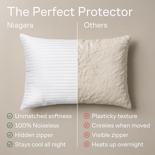 Set of 4 Zipper Pillow Protectors - Stain Resistant and Washable