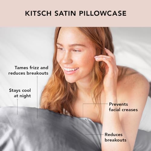 Kitsch Satin Pillowcase Set of 2 19x36 Inch Cooling 600 Thread Count