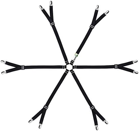Eopocdor Bed Sheet Straps Adjustable Black