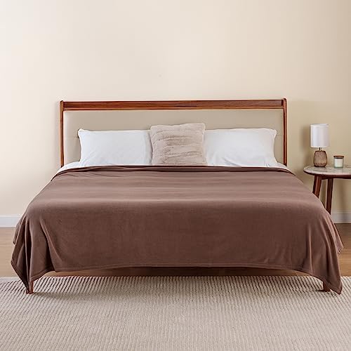 Berkshire Blanket Microfleece Twin Bed Blanket Taupe