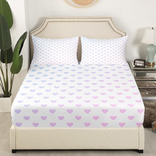 Castle Fairy Heart Shaped Twin Sheet Set