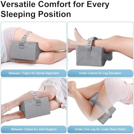 Knee Pillow for Side Sleepers with 4 Uses and Pain Relief