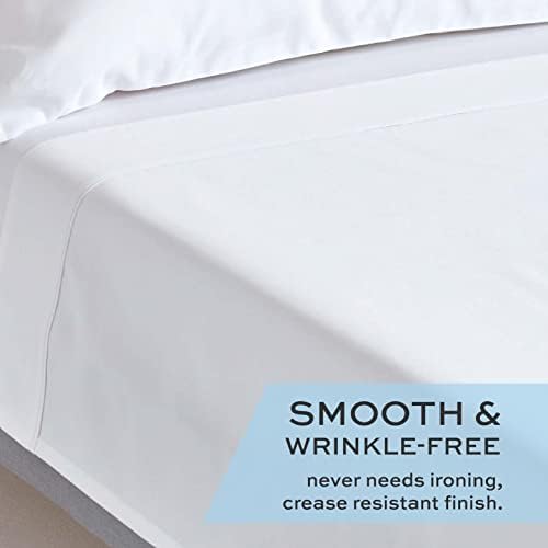 White Classic Twin Flat Sheets 3 Pack - 200 Thread Count