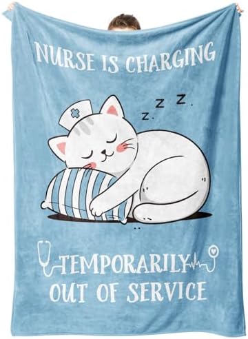 Funny Nurse Gifts 60x50 Flannel Blanket for RN LPN