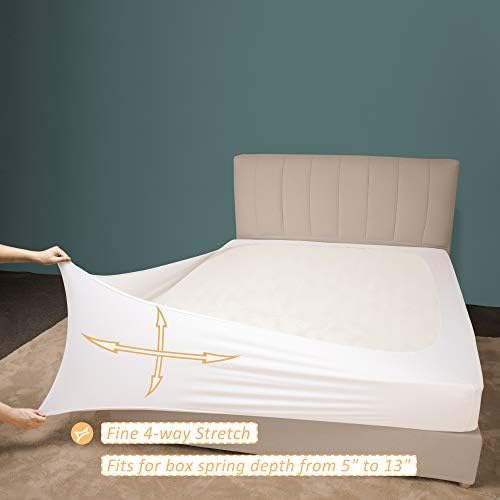 Mrs Awesome Stretch Jersey Box Spring Cover King Size White