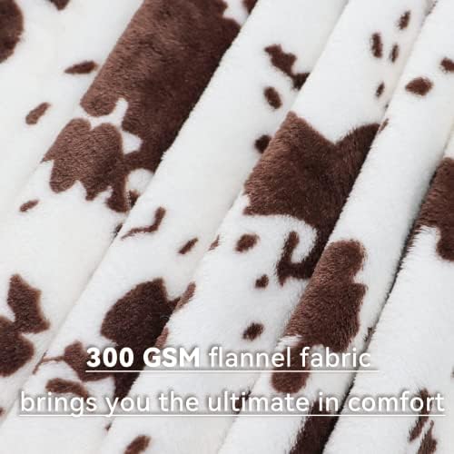 Cow Print Blanket for Kids - Ultra Soft Fuzzy Fleece Throw 40x50 Inch