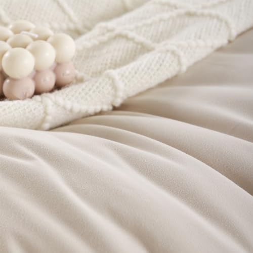 Weigelia Queen Comforter Set 7 Piece Beige