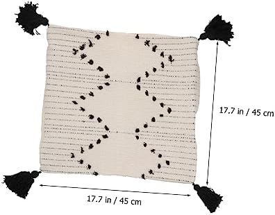 Garneck Tassel Decorative Pillow Cover with Geometric Design 1