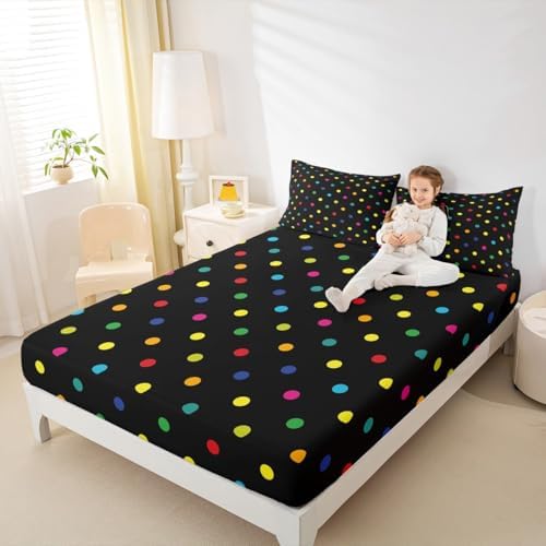 Castle Fairy Polka Dot Bed Sheet Set for Kids