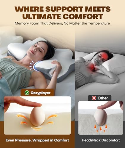 Cozyplayer True Cooling Cervical Neck Pillow for Pain Relief 1