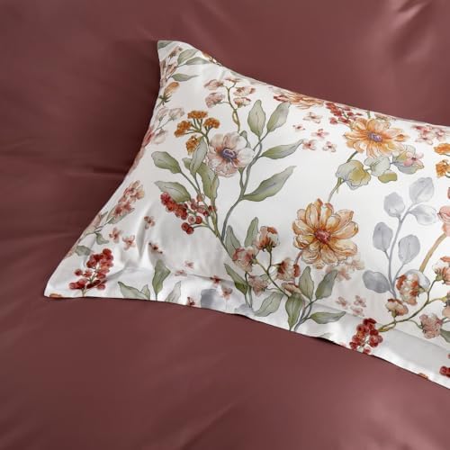OAITE Duvet Cover Set with Floral Pattern