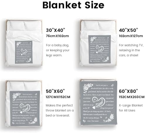 Custom I Love Sister Blanket - 30x40 Micro Flannel
