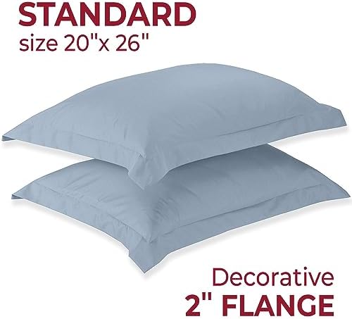 Mellanni Pillow Shams Set - 2 PC Blue Hydrangea 1