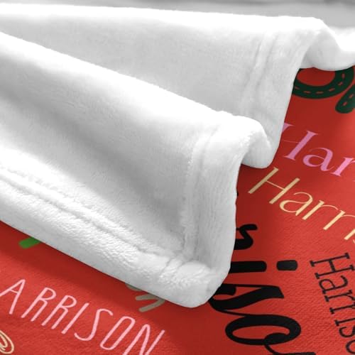 Custom Blanket with Name Personalized Flannel Throw 1