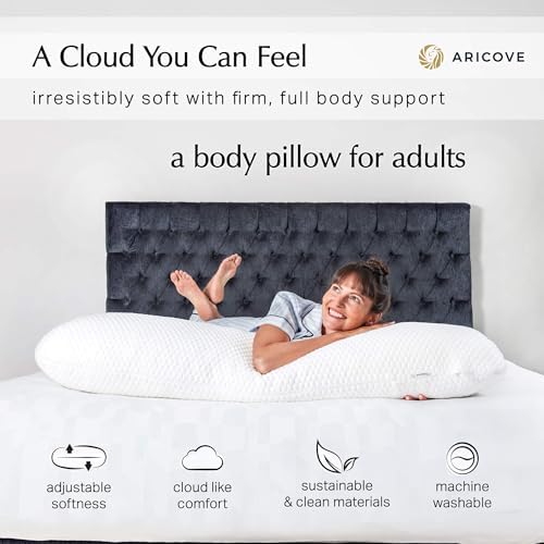 Aricove Body Pillow for Adults - 20x54-inch Long Support