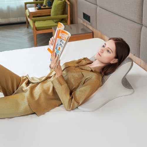 Wogahev Reading Pillow for Bed Head Support - Grey