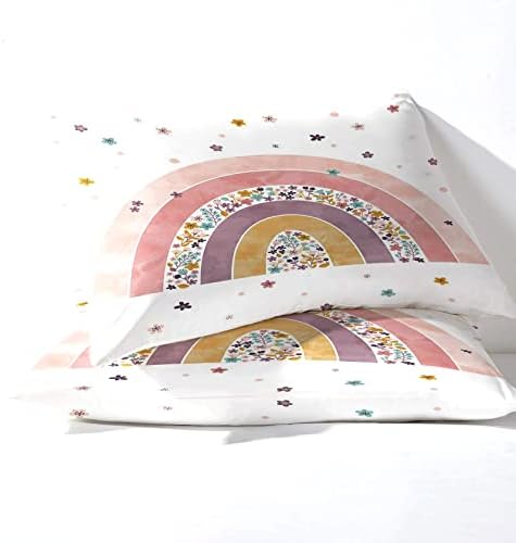 Phtbz Rainbow Pillow Cases Set of 2 - Reversible Wrinkle Resistant Zippered