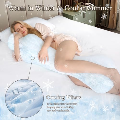 HONEHO Mermaid Cooling Body Pillow for Adults