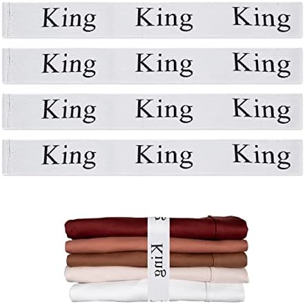 4PCS Bed Sheet Organizer Bands with Labels for Tidy Storage