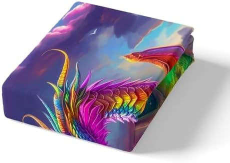 Castle Fairy Western Dragon Twin Sheet Set with Pillowcase