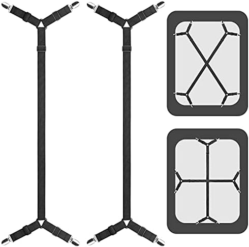 ACEDCOR Sheet Straps with Stainless Clamps and Elastic