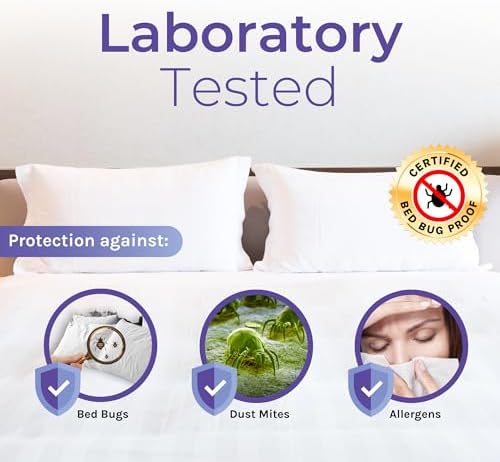 Hygea Natural Queen Size Mattress Encasement - Waterproof Allergen-proof Zippered