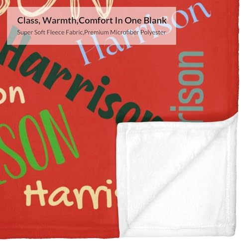 Custom Blanket with Name Personalized Flannel Throw 1