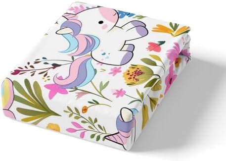 Castle Fairy Cute Unicorn Twin Sheet Set with Pillowcase