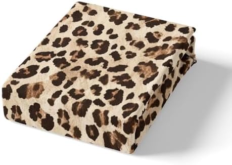 Feelyou Brown Leopard Duvet Cover Set Twin Size