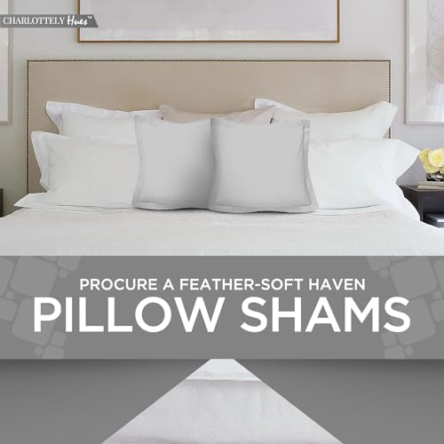 CharlottelyHues 100 Egyptian Cotton Pillow Shams Set of 2 1