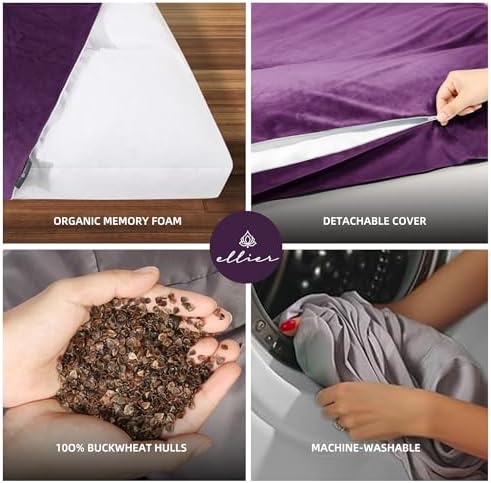 Ellier Zafu Zabuton Cushion Set - Purple