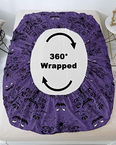 Chees D Zone Twin Fitted Sheet Deep Pocket Halloween Ghost Design