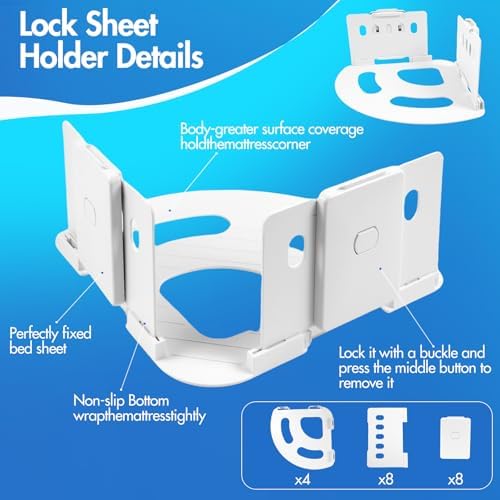 XINCANGE Heavy-Duty Sheet Straps for Corners