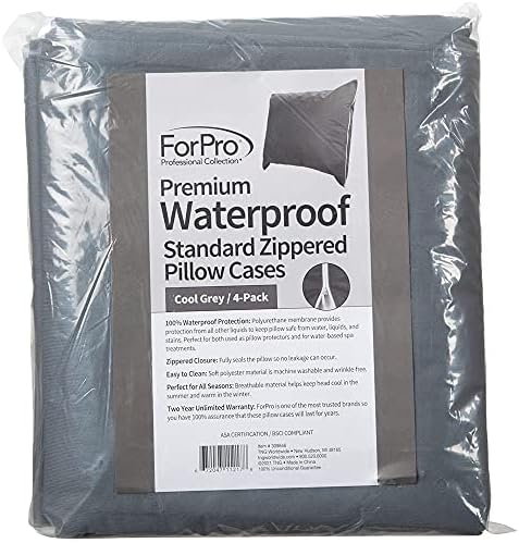 ForPro Waterproof Pillow Protectors 4-Count