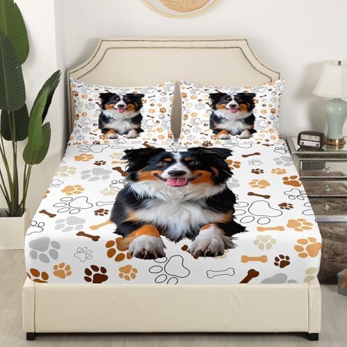 Castle Fairy Cartoon Dog Bed Sheet Set Twin Size