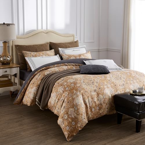 HYPREST Paisley Duvet Cover Set 3 Pcs Queen Size