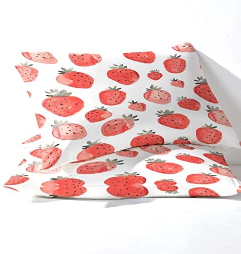 Strawberry Pillow Cases Set of 2 - Kawaii Kids Bedding Covers