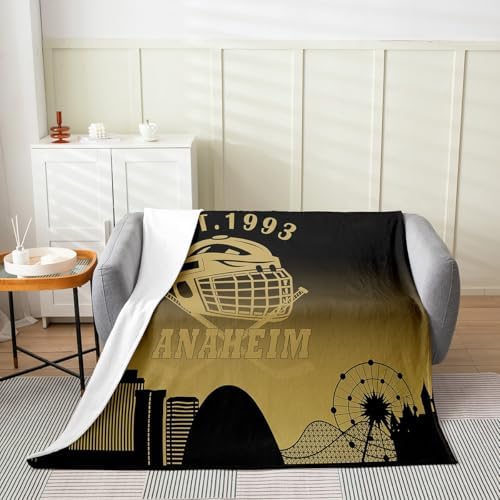Feelyou Anaheim Ice Hockey Fleece Throw Blanket 40x50 Inch