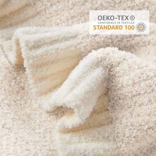 Snuggle Sac Buttery Ivory Throw Blanket - 50x60 Inches