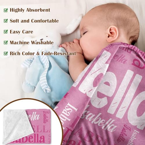 Personalized Name Blanket for Teen Girls Kids