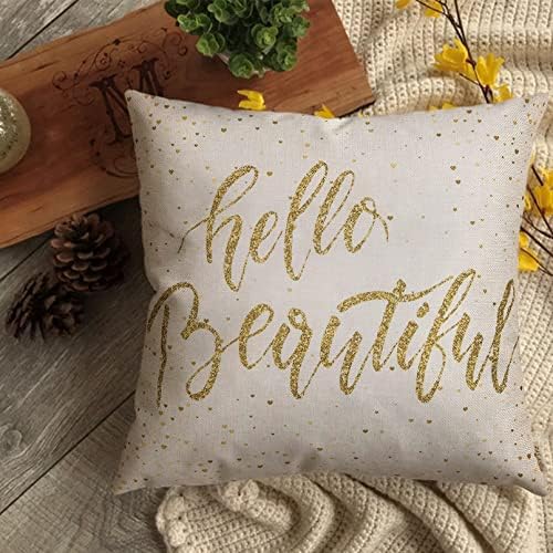 Fjfz Girl Nursery Throw Pillow Covers 18x18 Motivational