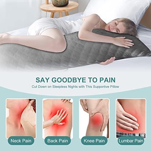 Oubonun Premium Adjustable Loft Body Pillow - 21x54 inch Fluffy Support Pillow