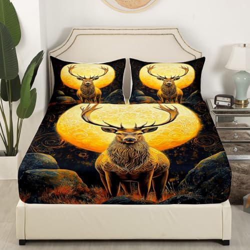 Castle Fairy Wild Deer Microfiber Twin Sheet Set