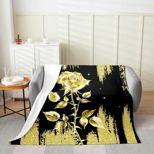 Erosebridal Shiny Rose Fleece Throw Blanket 40x50 Inch 1