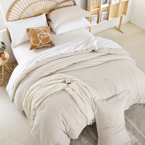 Weigelia Queen Comforter Set 7 Piece Beige