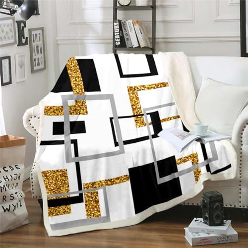 Erosebridal Geometric Fuzzy Throw Blanket 40x50 Inch