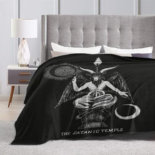YETTA YANG Satanic Demon Baphomet Full Fleece Throw Cloak