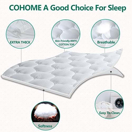 COHOME Queen Mattress Toppers 1300 GSM Cooling Pillow Top Pad