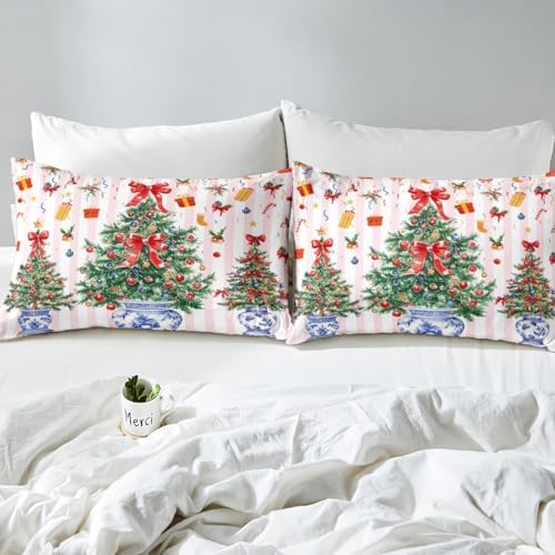 Homewish Merry Christmas Fitted Sheet Twin Set