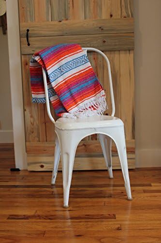 Del Mex Classic Mexican Blanket 70x50 OrangePinkBlue